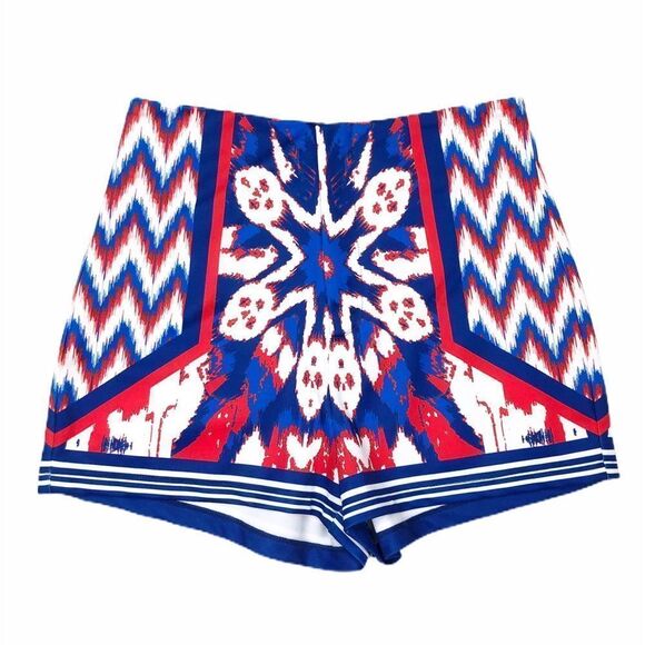 Jealous Tomato Blue Red Kaleidoscope Shorts Small - Picture 1 of 8
